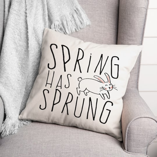 Spring Sprung Bun Pillow 2 18" x 18" Throw Pillow